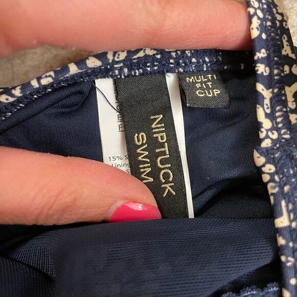 Nip Tuck Swim Nautical Foil One Piece Women Size 6 NWT - Picture 5 of 9